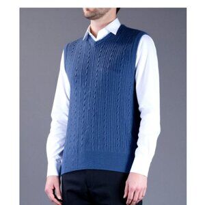 Geoffrey Beene Sweater Vest Size XL Blue (MSW007)